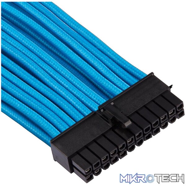 Corsair Premium Individually Sleeved ATX 24-Pin Cable Type 4 Gen 4  Blue - Image 2